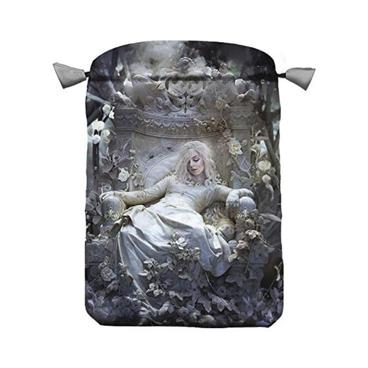 Satin printed tarot bag