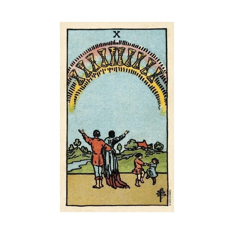 10 of cups from The Smith-Waite Centennial Deck