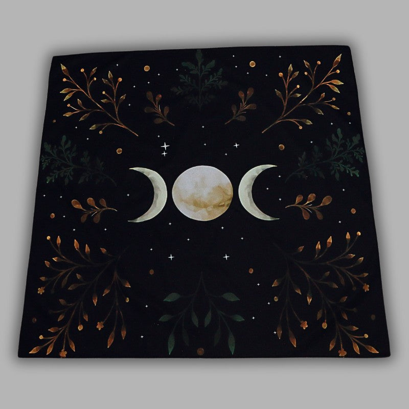 tarot cloth with moon phases