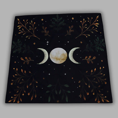 tarot cloth with moon phases