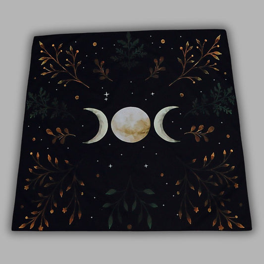 tarot cloth with moon phases