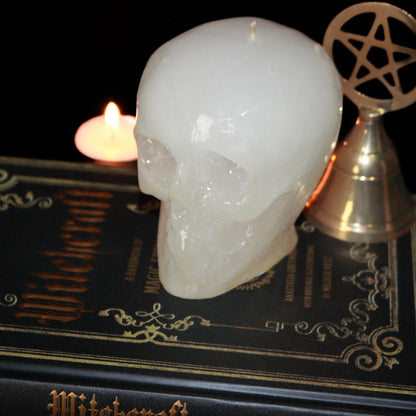 White Skull Figure Spell Candle