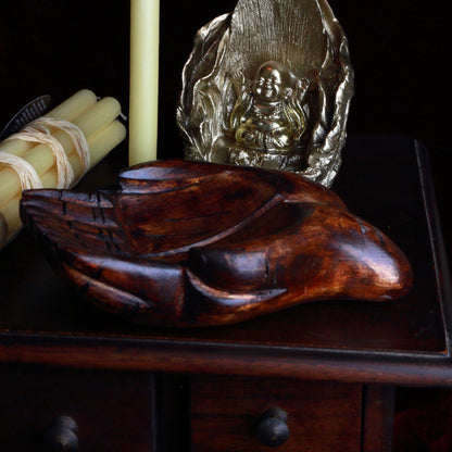 Small Rustic Open Giving Hand Bowl/ Healing Hands Bowl