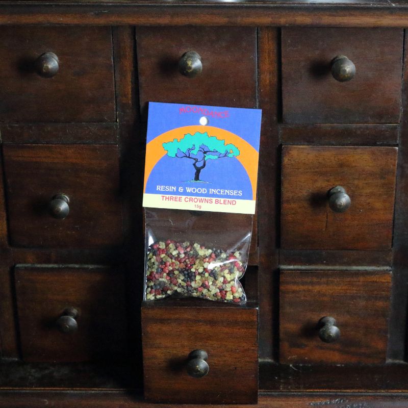 Resin & Wood Incense Three Crowns Granules 15g Packet- Loose Incense