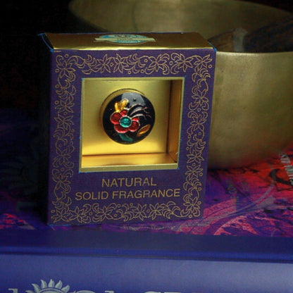 Song Of India Natural Solid Perfume in Hand Painted Brass Jars- Neroli
