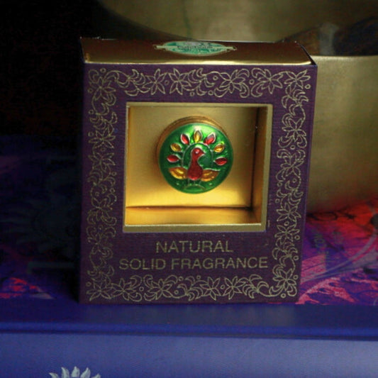 Song Of India Natural Solid Perfume in Hand Painted Brass Jars- Neroli