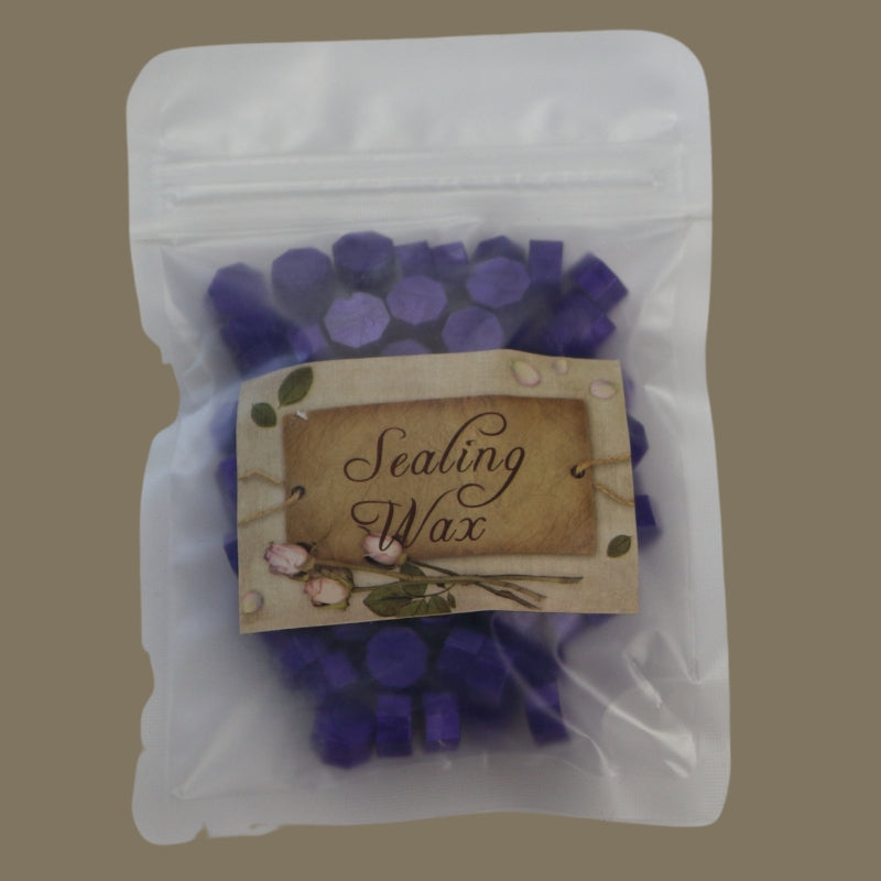 packet of purple wax sealing beads 