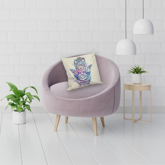 Chamsa (Hamsa) Printed Linen Cushion Cover 45cm x 45cm