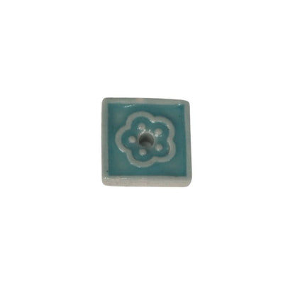 blue and white tile incense holder
